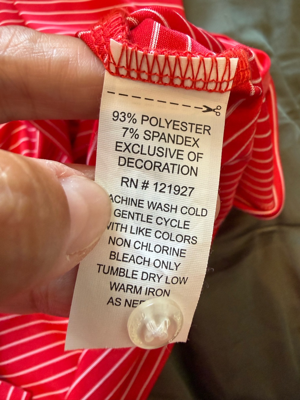 Johnnie-O Beau Performance Jersey Polo Red White Stripe UPF 50 Shirt Size XL - Picture 12 of 13